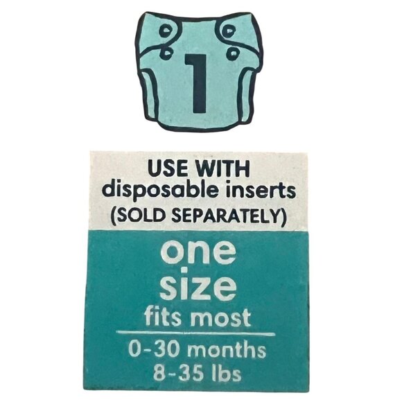 Pampers Pure Hybrid Reusable Cloth Diaper Cover  One Size - Jungle Pattern - Picture 4 of 5